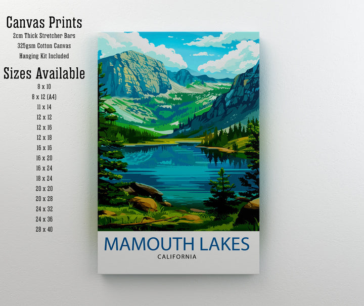 Mammoth Lakes California Travel Print Wall Decor Wall Art Mammoth Lakes Wall Hanging Home Décor Mammoth Lakes Gift Art Lovers California