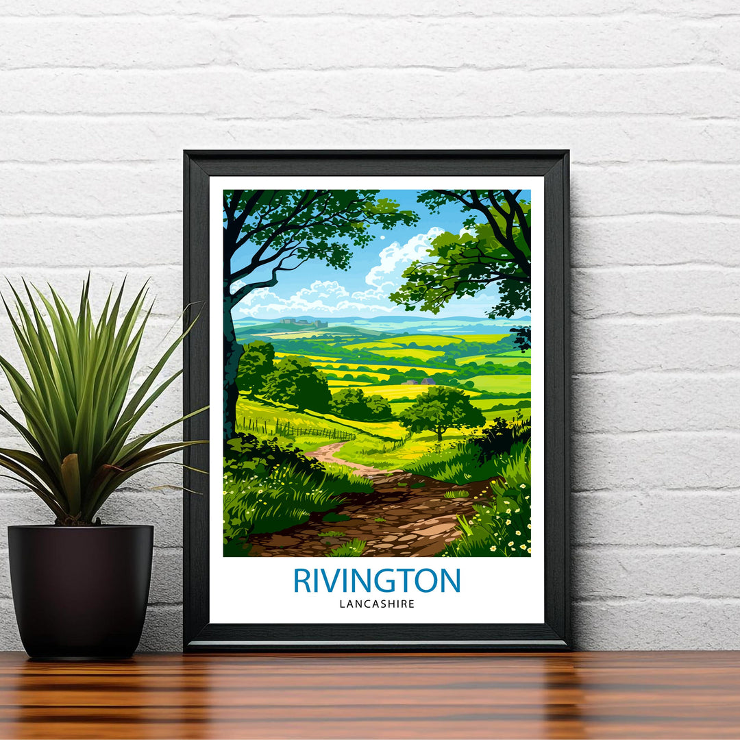 Rivington Lancashire Travel Print Wall Decor Wall Art Rivington Wall Hanging Home Décor Rivington Gift Art Lovers UK Art Lover Gift Print