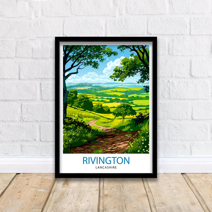 Rivington Lancashire Travel Poster