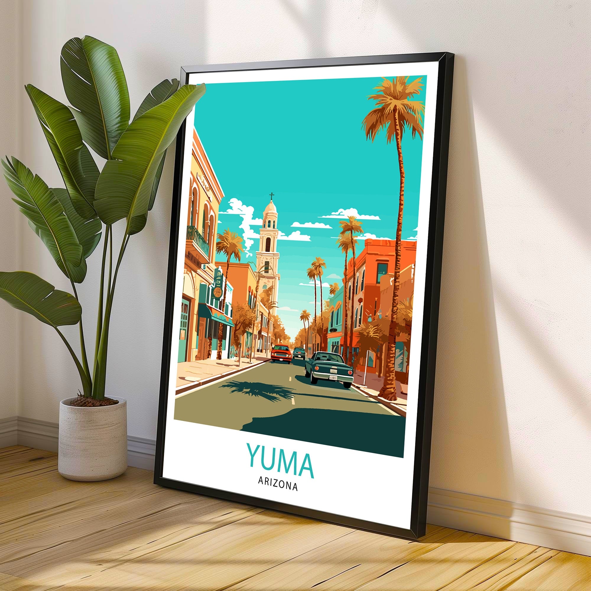 Yuma Arizona Travel Print| Yuma Wall Art Yuma Home Decor Yuma Illustration Travel Poster Gift For Yuma Arizona Home Decor