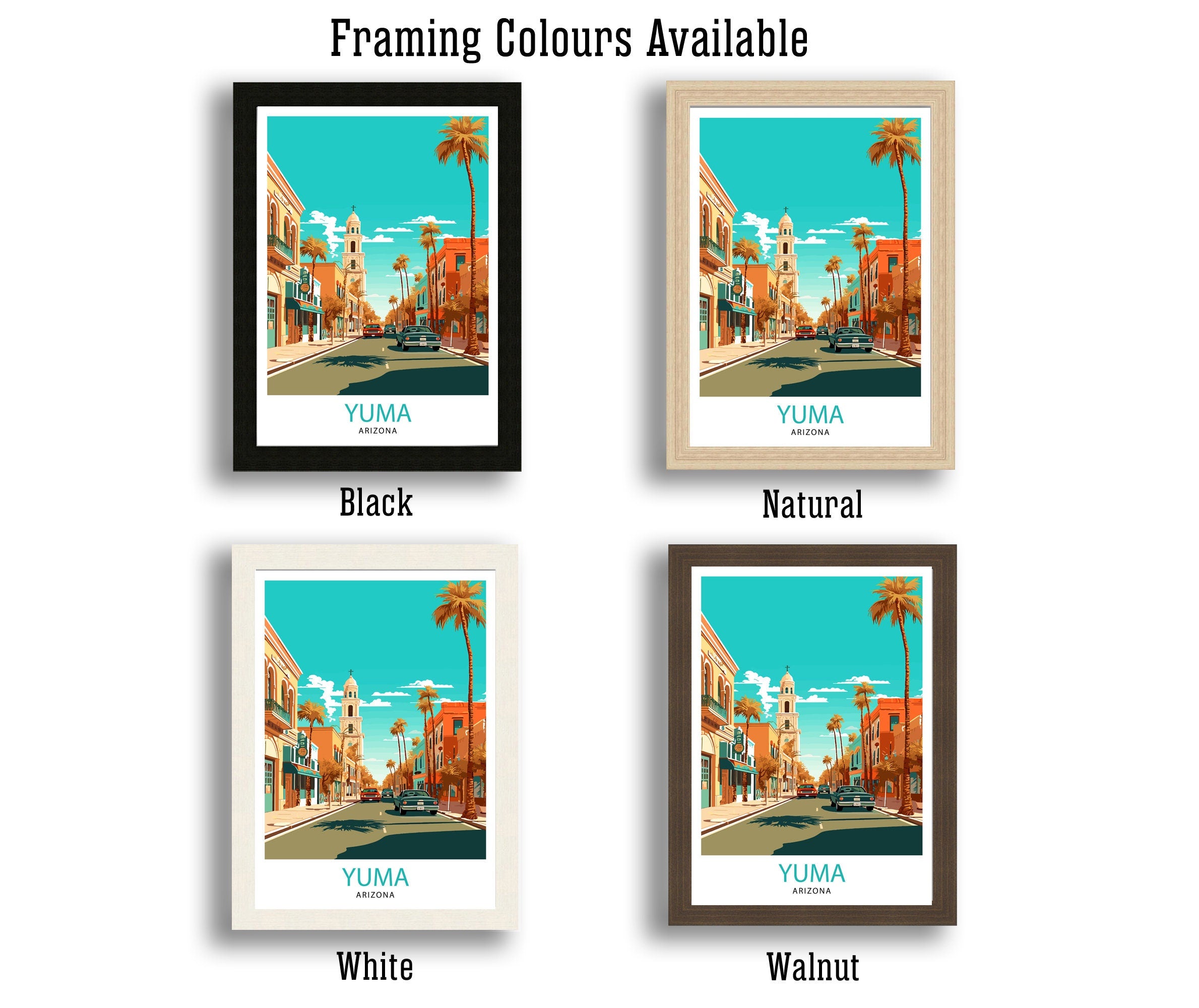 Yuma Arizona Travel Print| Yuma Wall Art Yuma Home Decor Yuma Illustration Travel Poster Gift For Yuma Arizona Home Decor