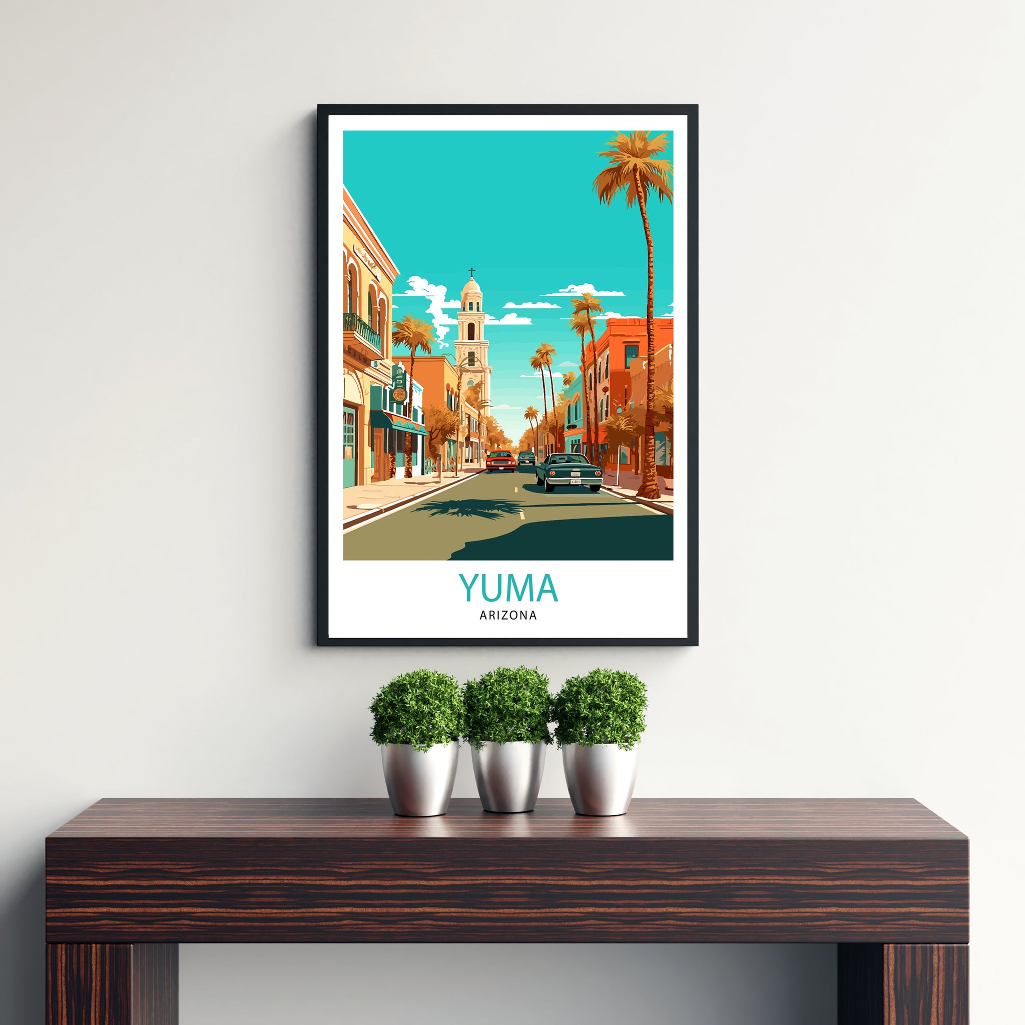 Yuma Arizona Travel Print| Yuma Wall Art Yuma Home Decor Yuma Illustration Travel Poster Gift For Yuma Arizona Home Decor