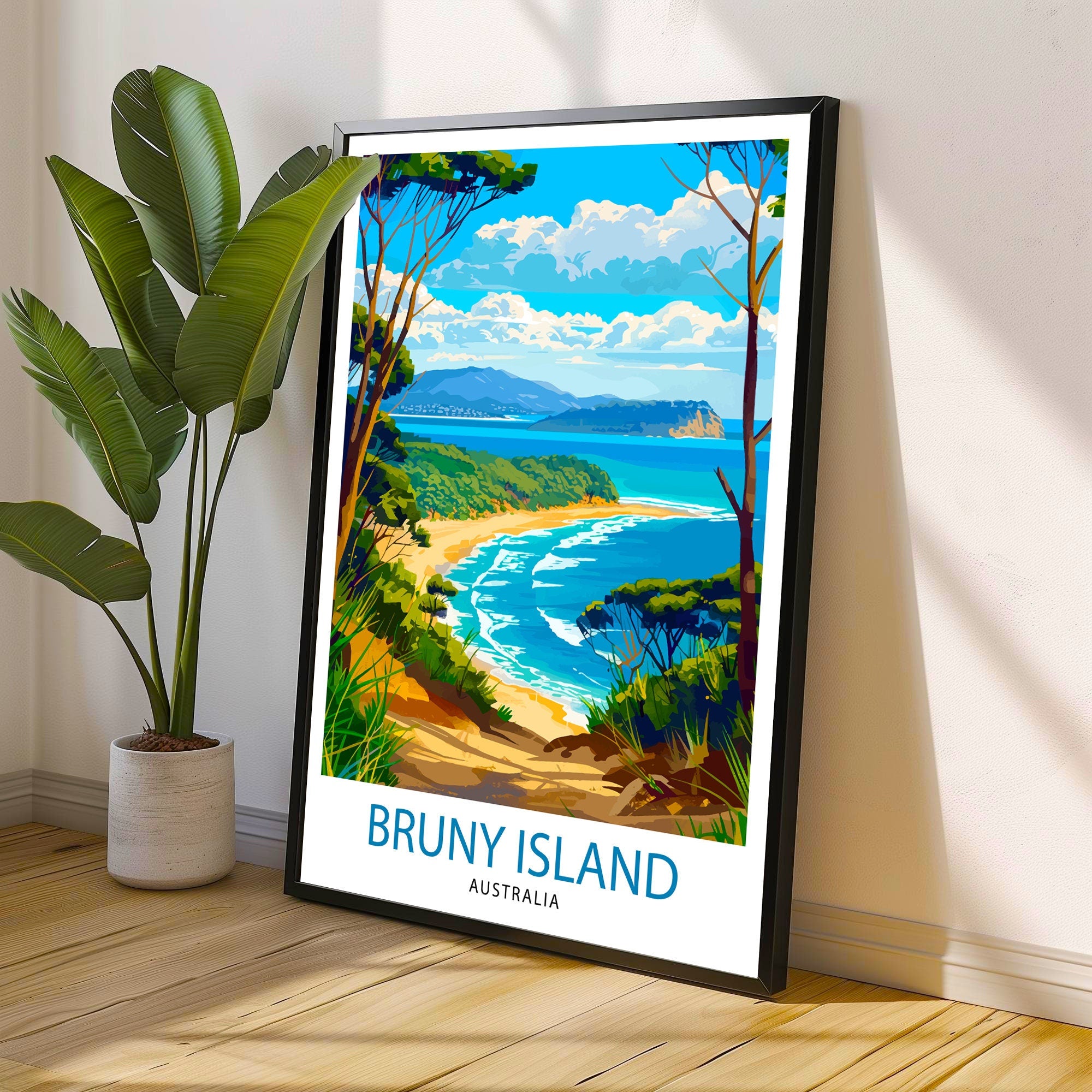 Bruny Island Tasmania Travel Poster