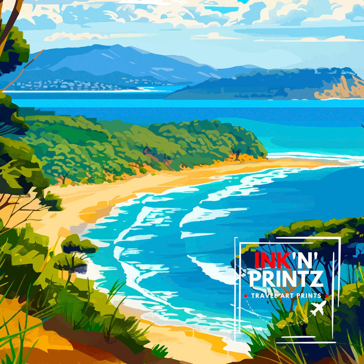 Bruny Island Tasmania Travel Poster