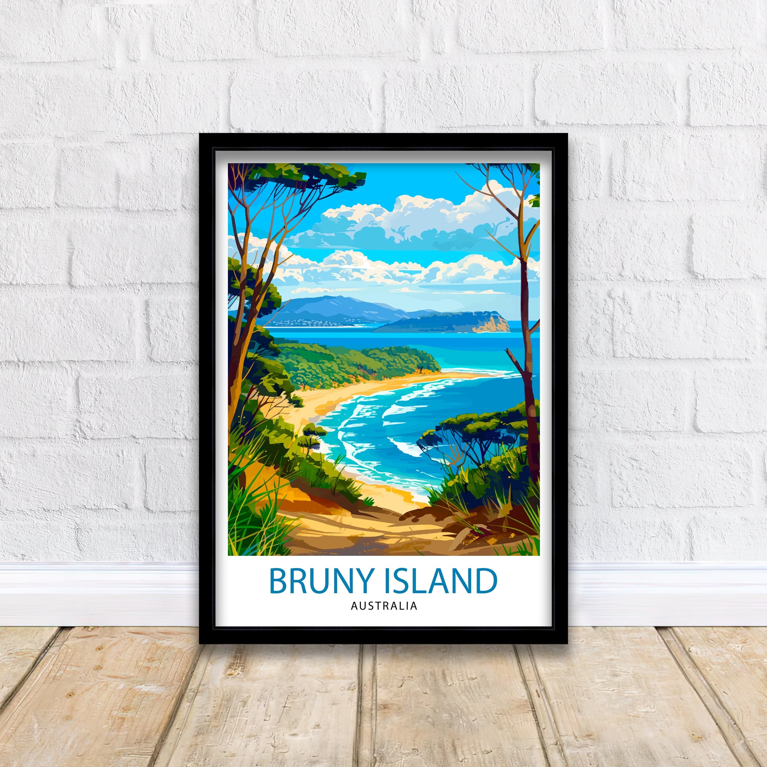 Bruny Island Tasmania Travel Poster