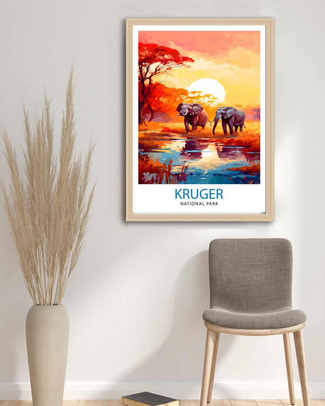 Kruger National Park Travel Poster Wall Art Kruger National Park Wall Hanging Home Décor Kruger National Park Gift Art Lovers South