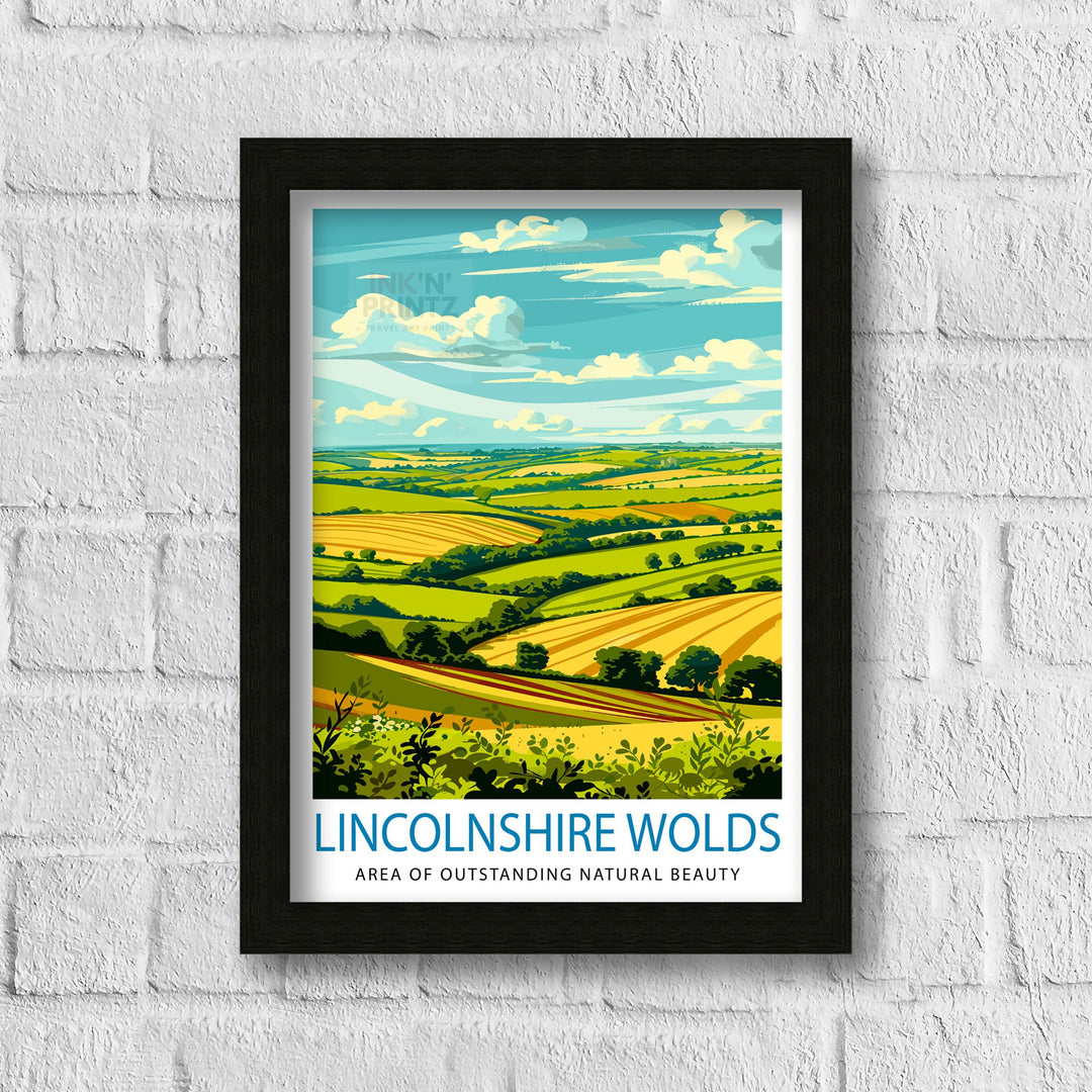 Lincolnshire Wolds Travel Poster