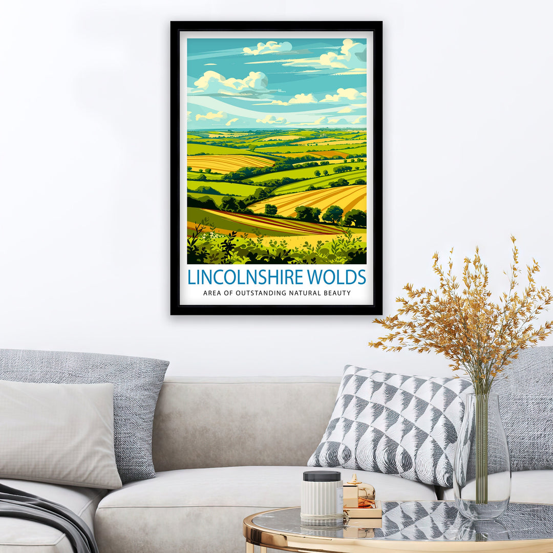 Lincolnshire Wolds Travel Poster