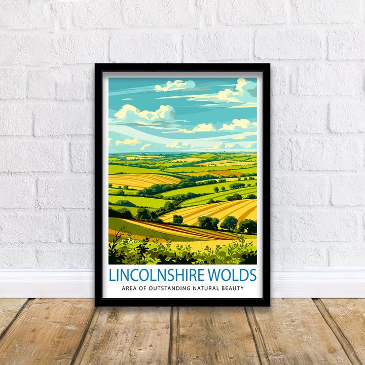 Lincolnshire Wolds Travel Poster