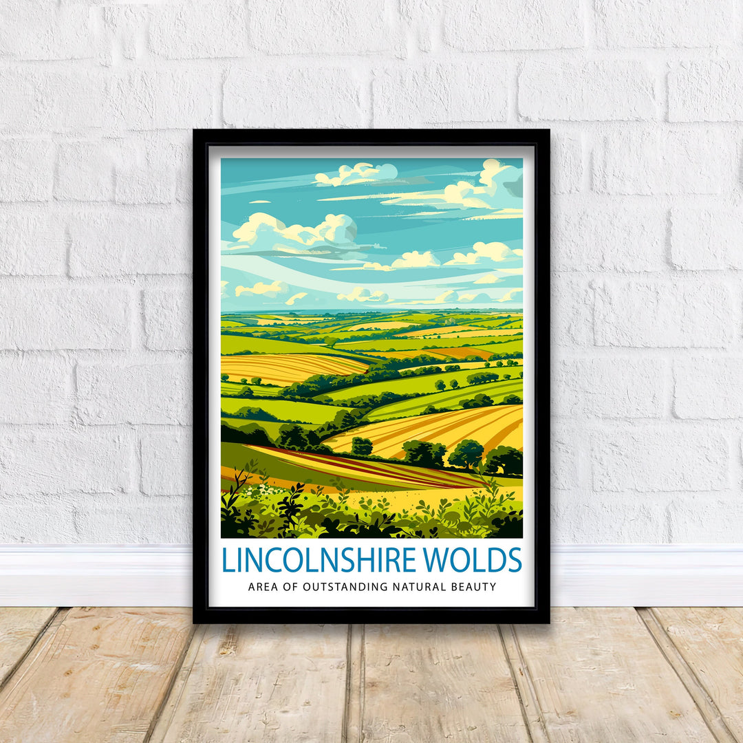 Lincolnshire Wolds Travel Poster