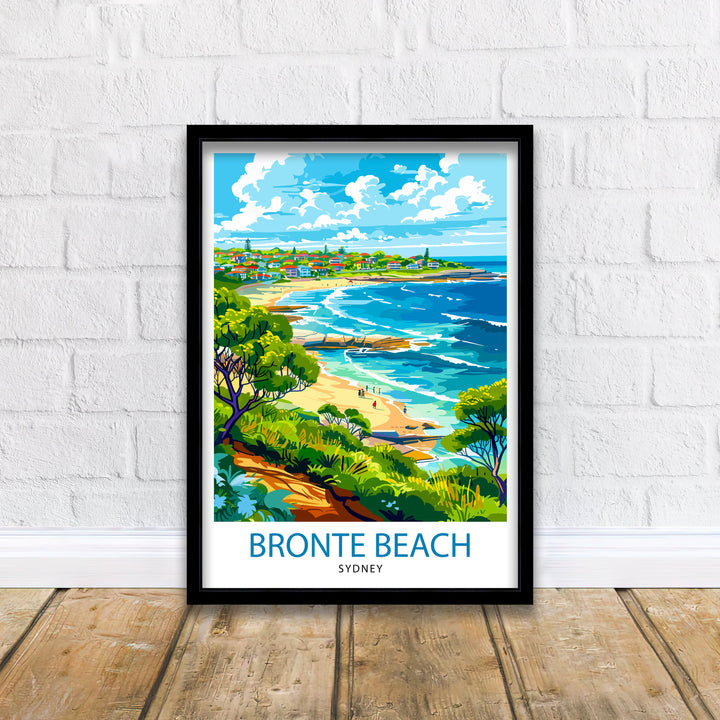 Bronte Beach Australia Travel Print Wall Decor Coastal Wall Decor Bronte Beach Poster Australian Beach Prints Beach Art Print Bronte