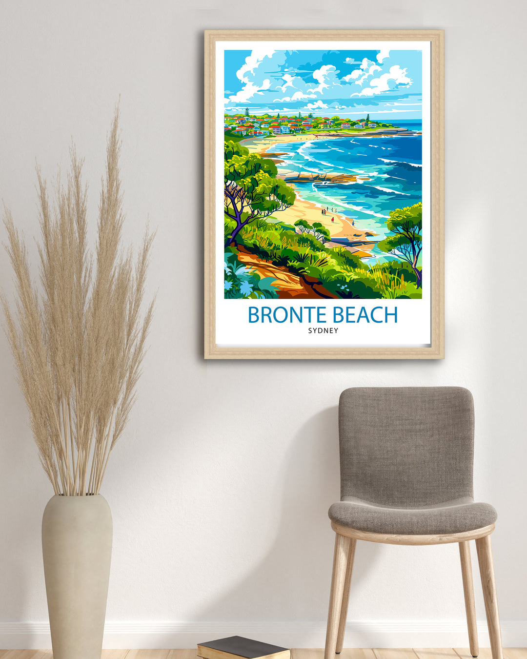 Bronte Beach Australia Travel Print Wall Decor Coastal Wall Decor Bronte Beach Poster Australian Beach Prints Beach Art Print Bronte