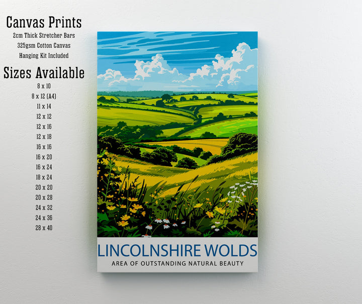 Lincolnshire Wolds Travel Poster