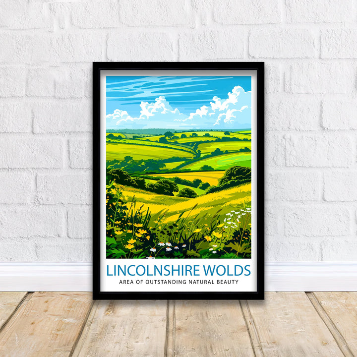 Lincolnshire Wolds Travel Poster