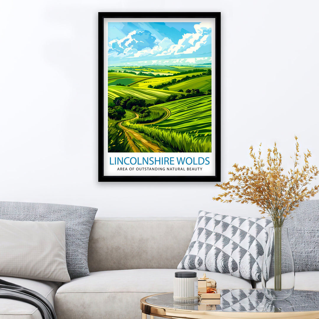 Lincolnshire Wolds Travel Poster