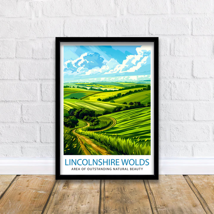 Lincolnshire Wolds Travel Poster