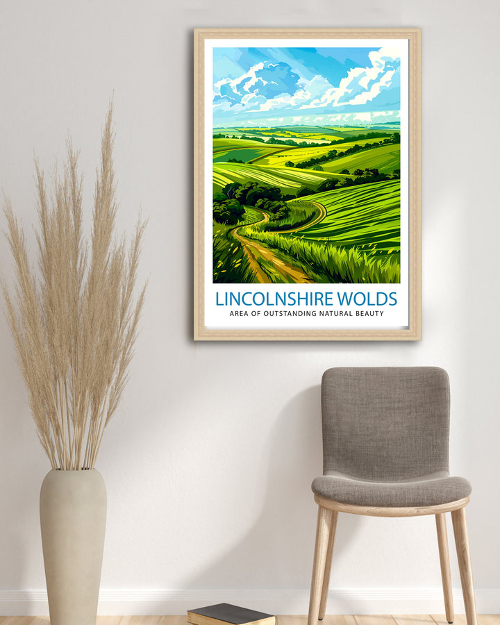 Lincolnshire Wolds Travel Poster