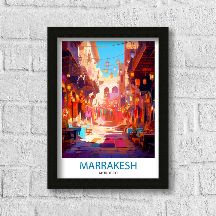 Marrakesh Travel Print Wall Decor Marrakesh Poster Morocco Print Morocco | Marrakesh Travel Poster Marrakesh Wall Art Morocco Poster