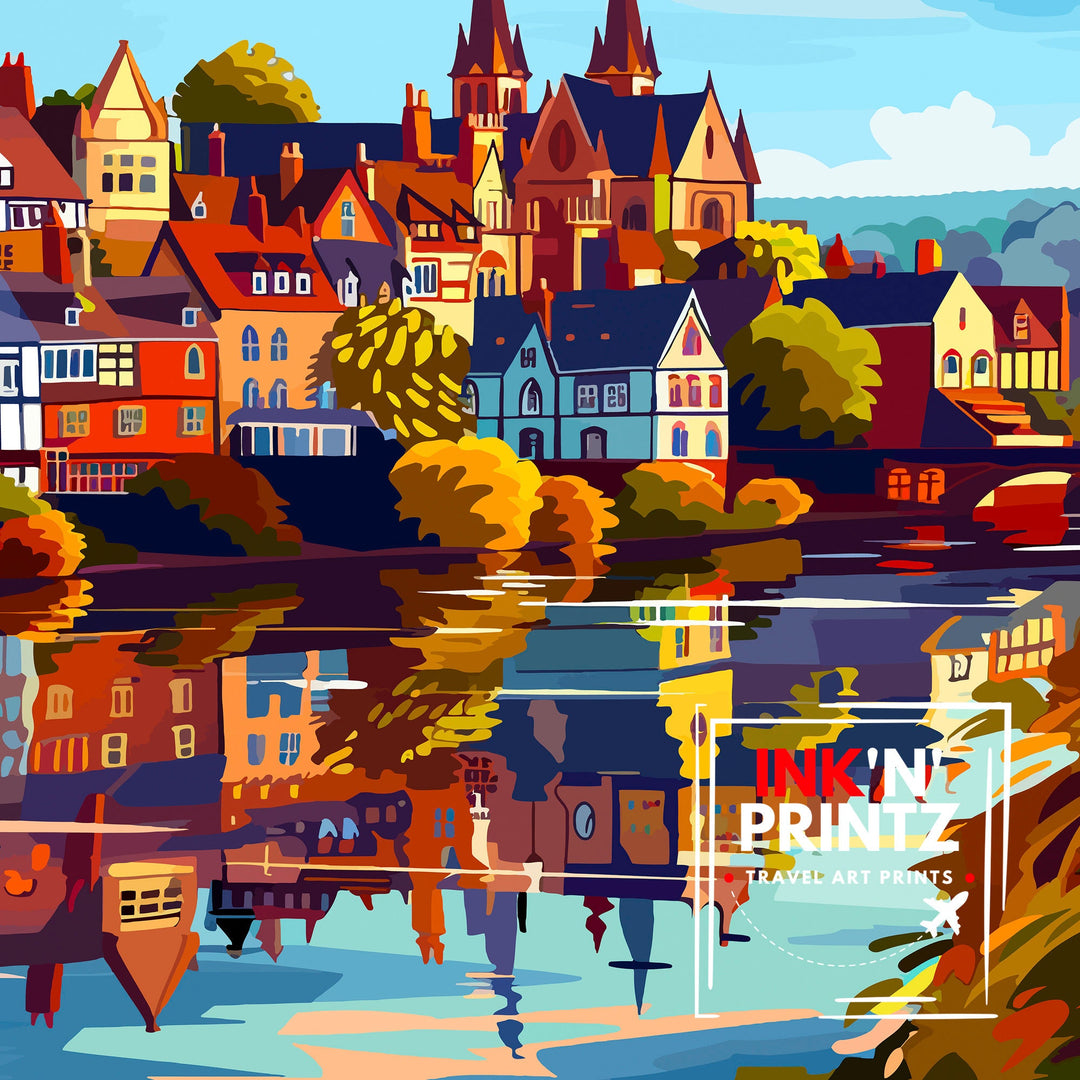 Chester England Travel Poster