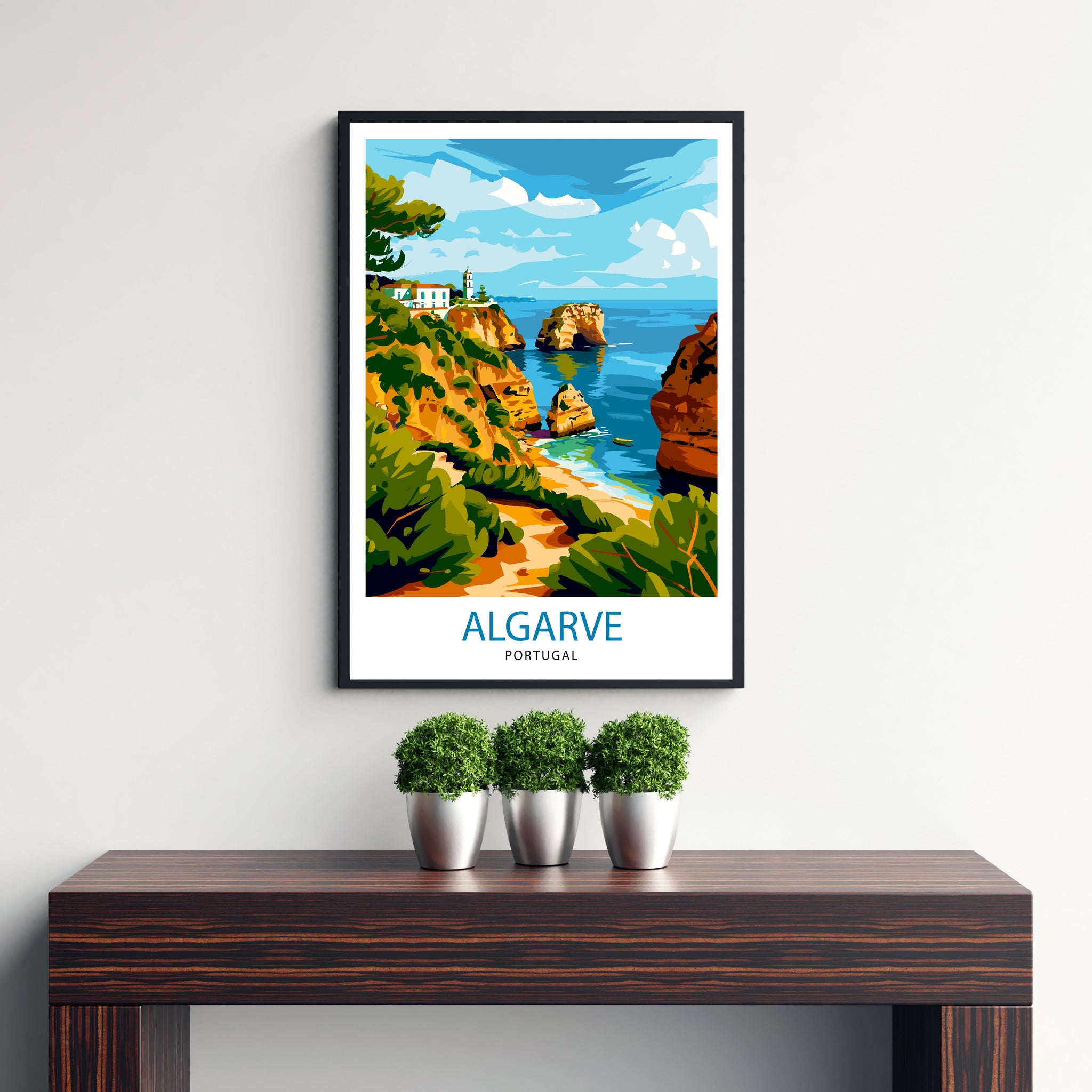 Algarve Portugal Travel Print Algarve Wall Decor Algarve Poster Portugal Travel Prints Algarve Art Print Algarve Illustration Algarve Wall