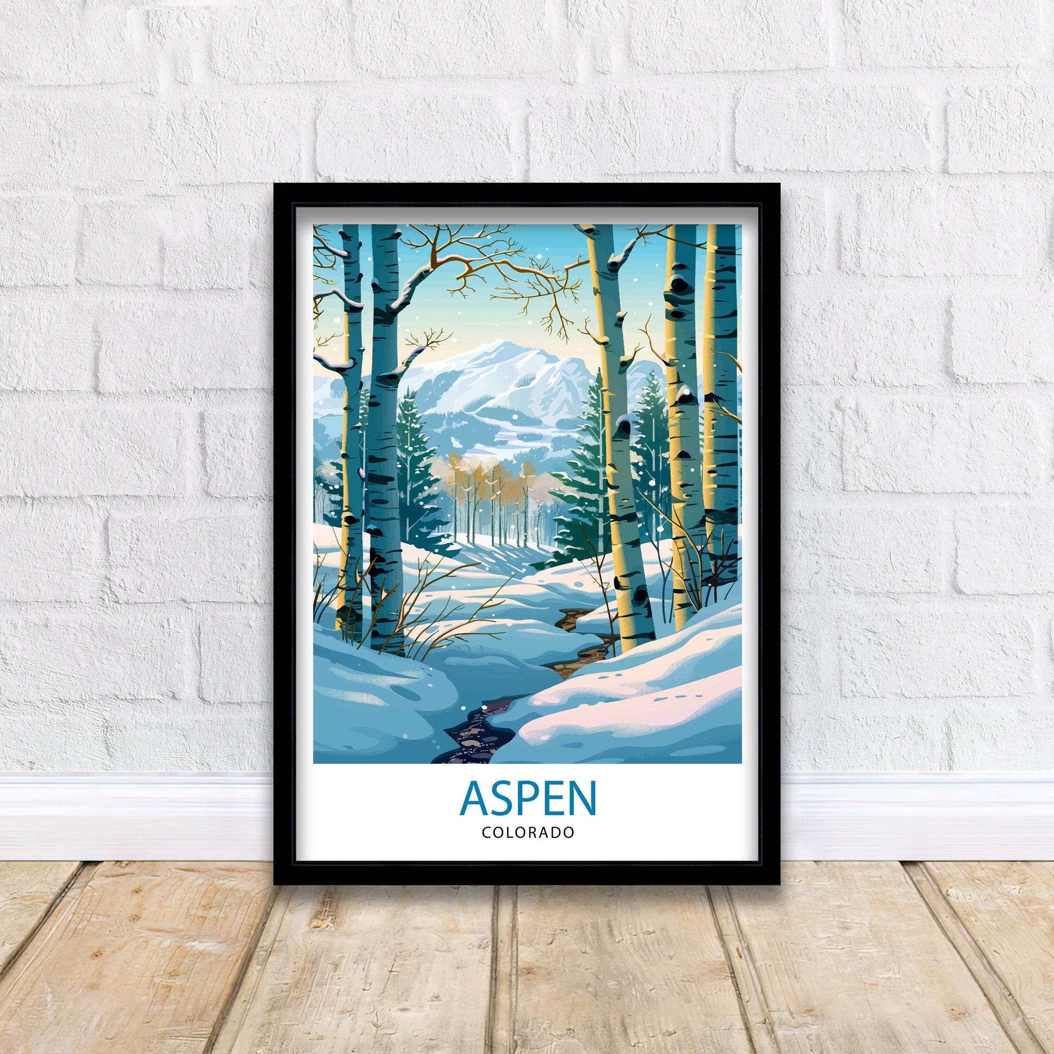 Aspen Colorado Travel Print Wall Decor Wall Art Aspen Wall Hanging Home Décor Aspen Gift Art Lovers Colorado Art Lover Gift Print Art