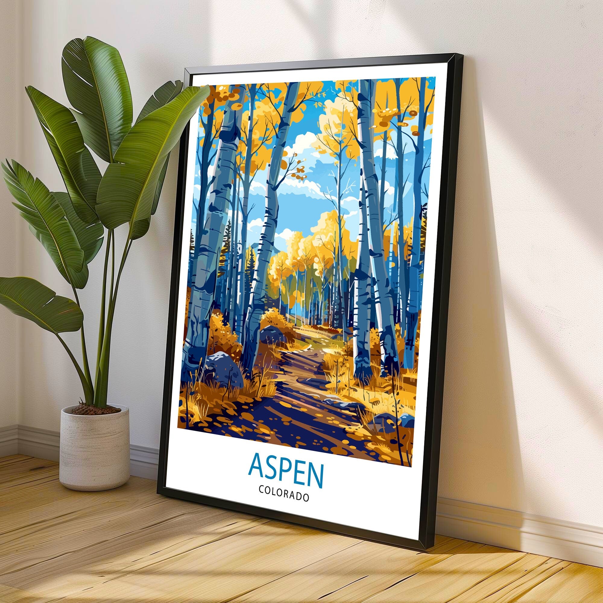 Aspen Colorado Travel Print Wall Decor Wall Art Aspen Wall Hanging Home Décor Aspen Gift Art Lovers Colorado Art Lover Gift Print Art