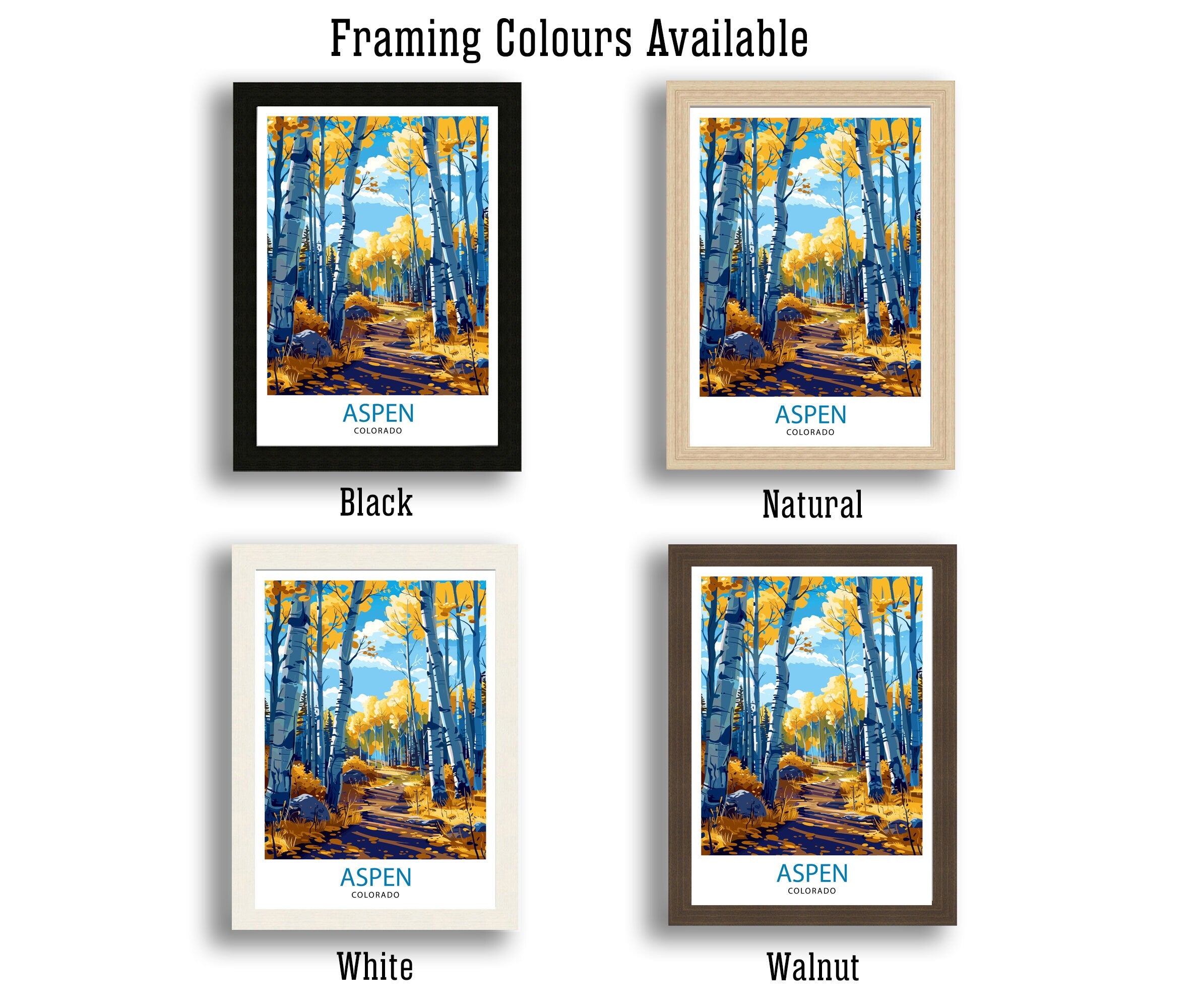 Aspen Colorado Travel Print Wall Decor Wall Art Aspen Wall Hanging Home Décor Aspen Gift Art Lovers Colorado Art Lover Gift Print Art
