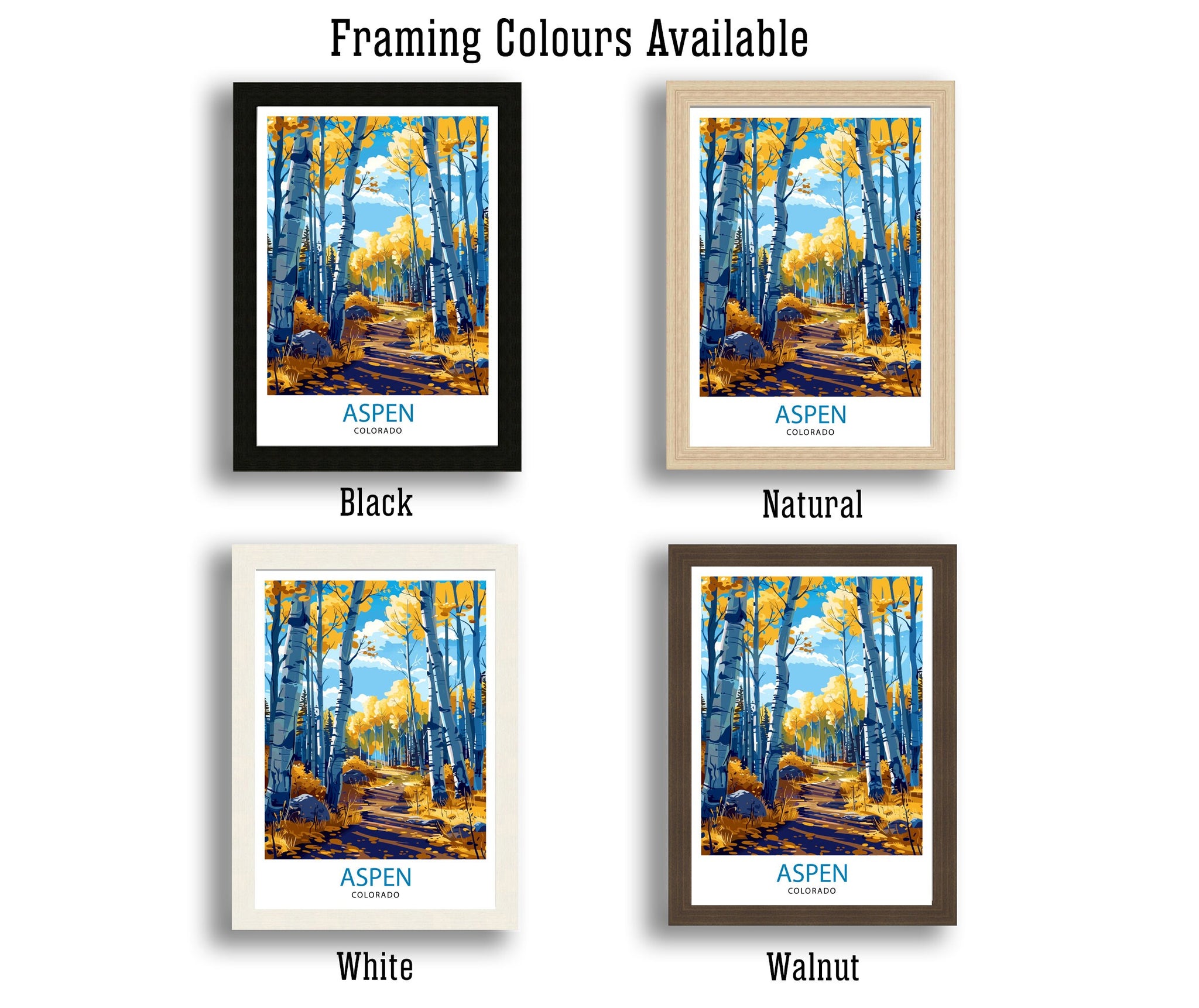 Aspen Colorado Travel Print Wall Decor Wall Art Aspen Wall Hanging Home Décor Aspen Gift Art Lovers Colorado Art Lover Gift Print Art