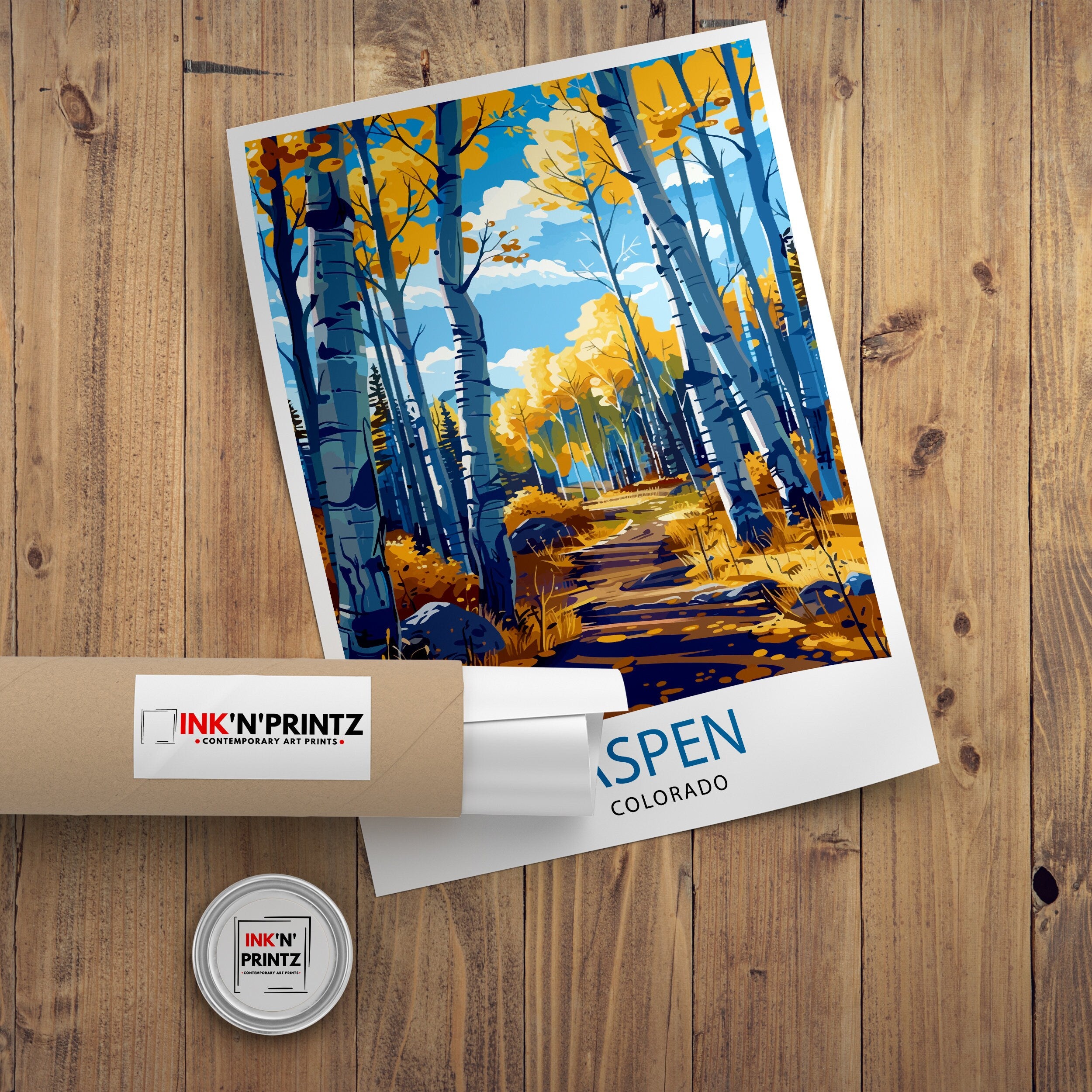 Aspen Colorado Travel Print Wall Decor Wall Art Aspen Wall Hanging Home Décor Aspen Gift Art Lovers Colorado Art Lover Gift Print Art