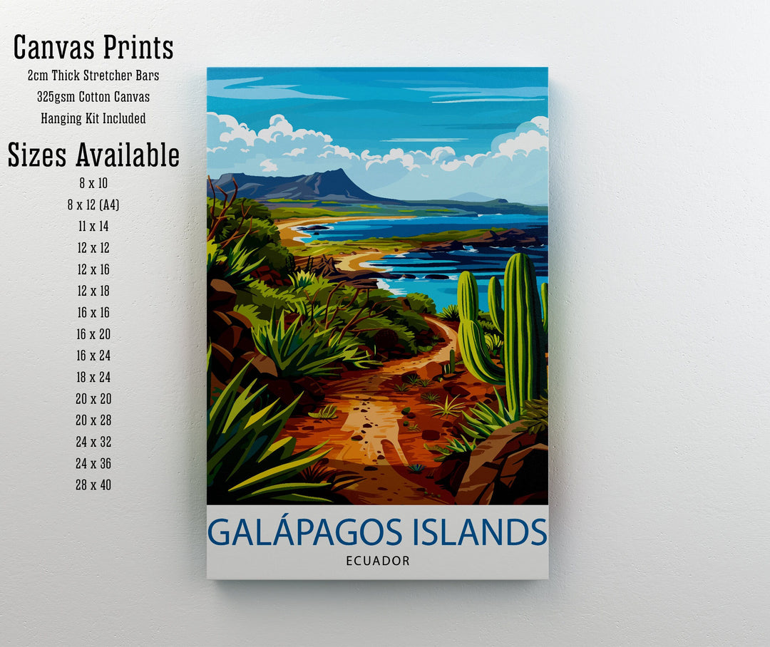 Galapagos Islands Ecuador Travel Print Wall Decor Wall Art Galapagos Islands Wall Hanging Home Décor Galapagos Islands Gift Art Lovers