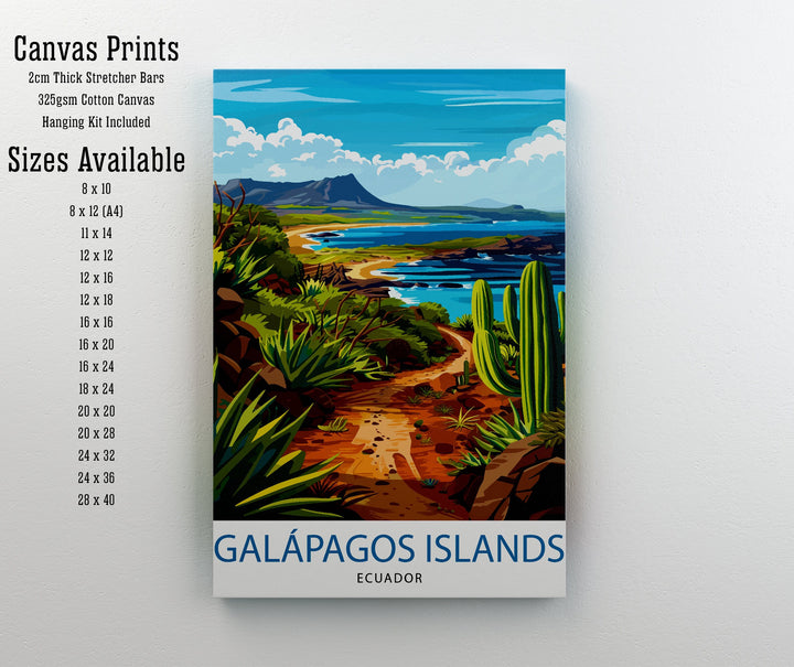 Galapagos Islands Ecuador Travel Poster