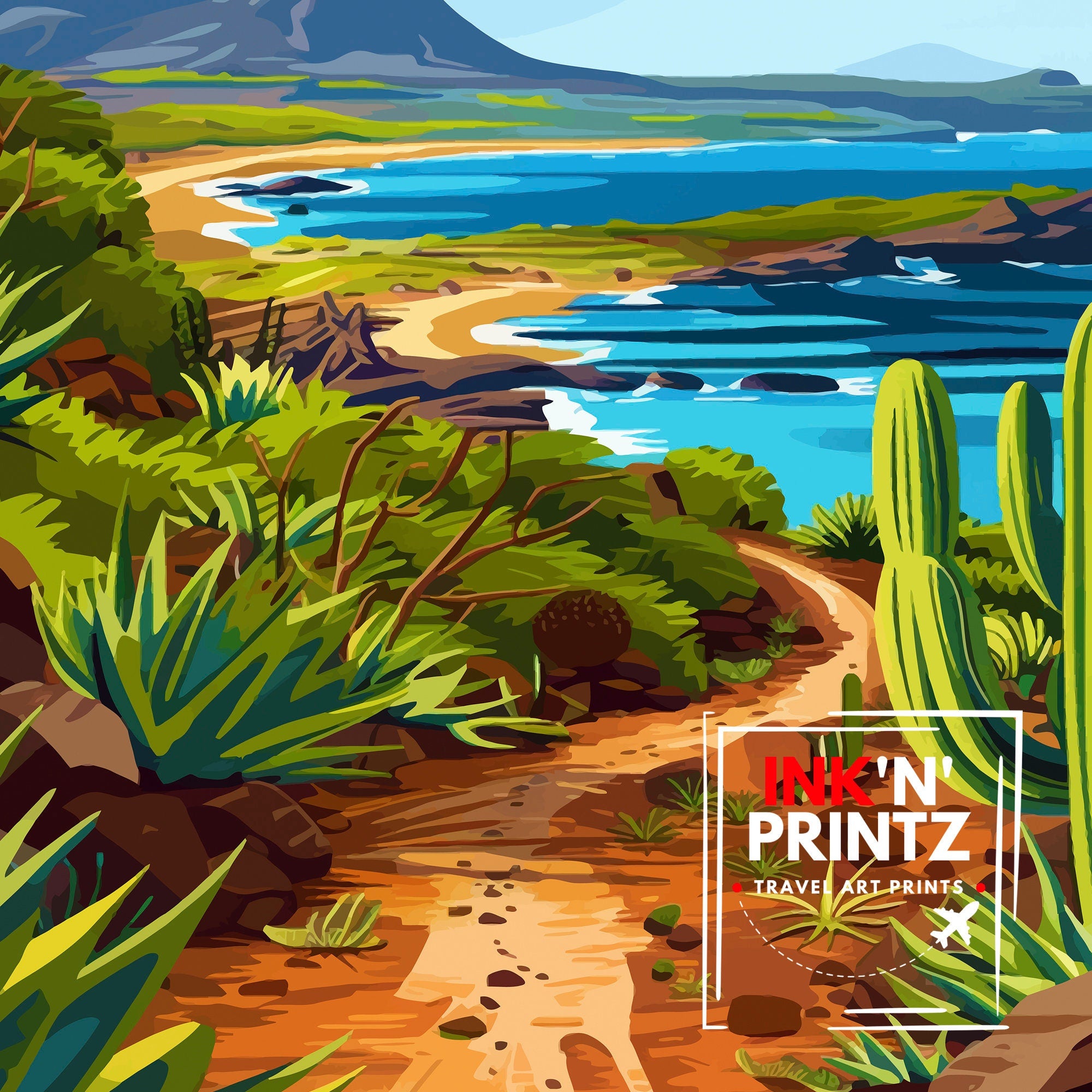 Galapagos Islands Ecuador Travel Print Wall Decor Wall Art Galapagos Islands Wall Hanging Home Décor Galapagos Islands Gift Art Lovers