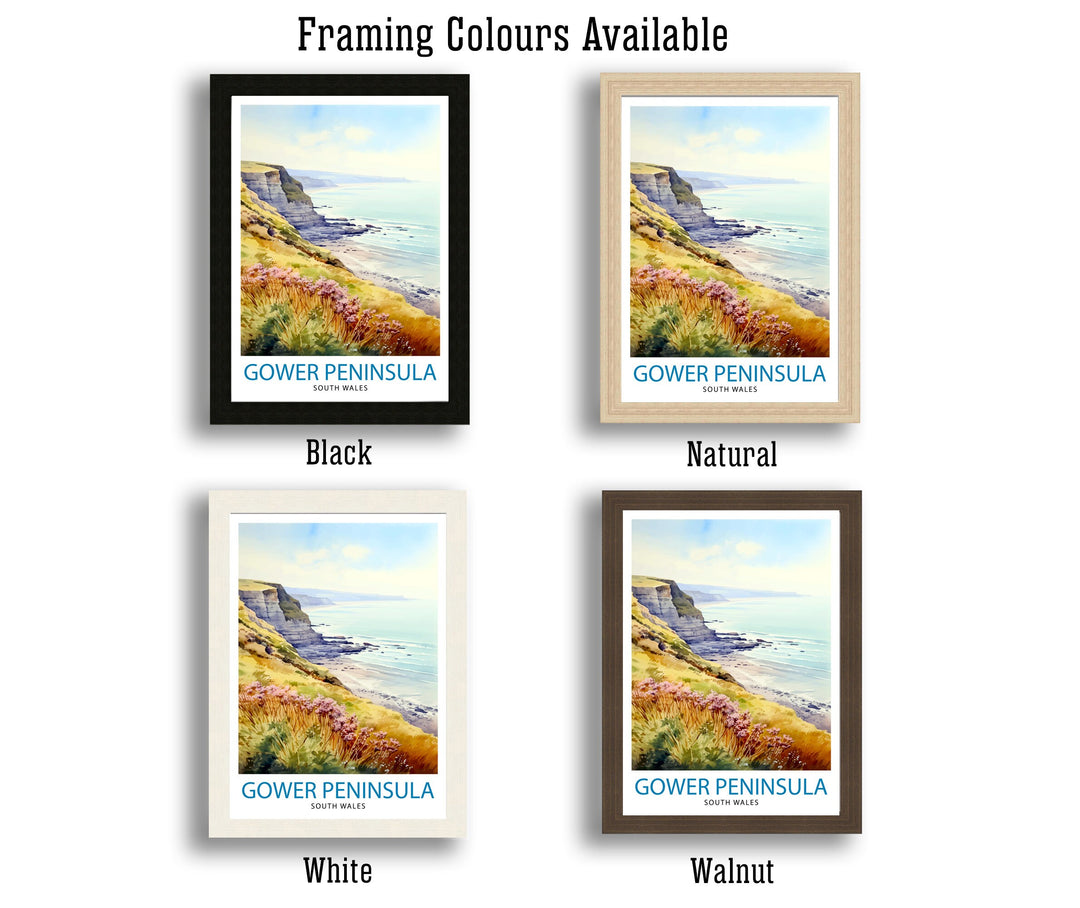 Gower Peninsula Wales Travel Print Wall Decor Wall Art Gower Peninsula Wall Hanging Home Décor Gower Peninsula Gift Art Lovers Wales Art