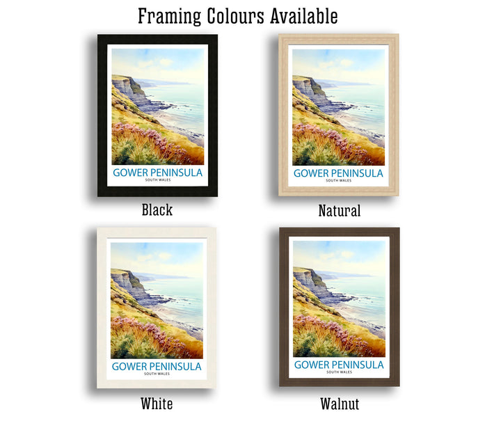 Gower Peninsula Wales Travel Print Wall Decor Wall Art Gower Peninsula Wall Hanging Home Décor Gower Peninsula Gift Art Lovers Wales Art