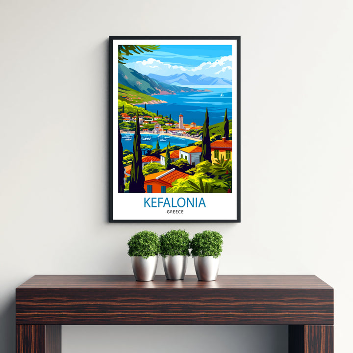 Kefalonia Greece Travel Print Wall Decor Wall Art Kefalonia Wall Hanging Home Décor Kefalonia Gift Art Lovers Greece Art Lover Gift Print