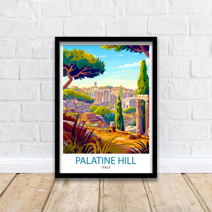 Palatine Hill Rome Italy Travel Poster