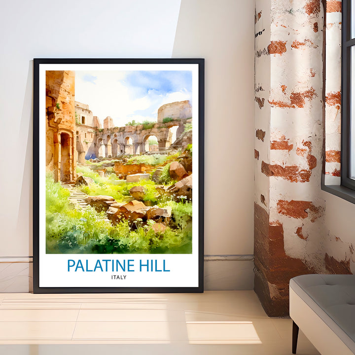 Palatine Hill Rome Italy Travel Poster