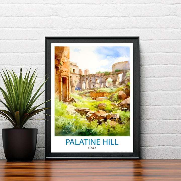 Palatine Hill Rome Italy Travel Poster