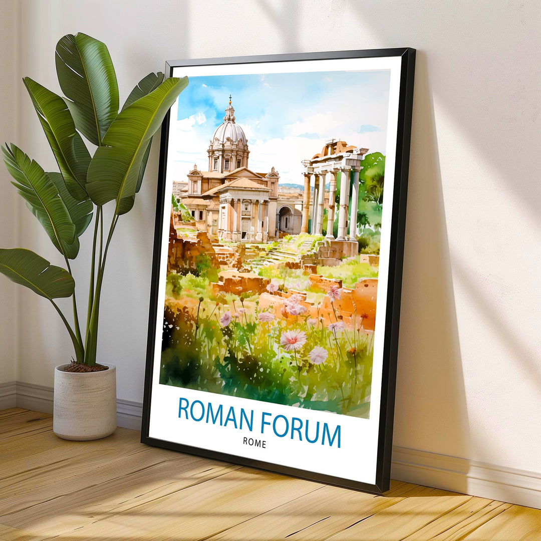 Palatine Hill Rome Italy Travel Poster