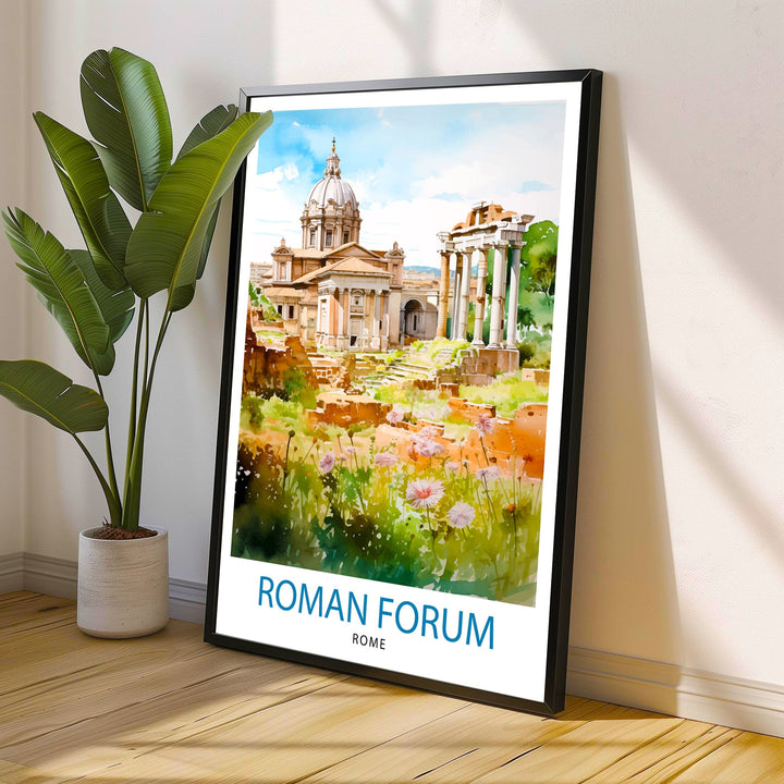 Palatine Hill Rome Italy Travel Poster