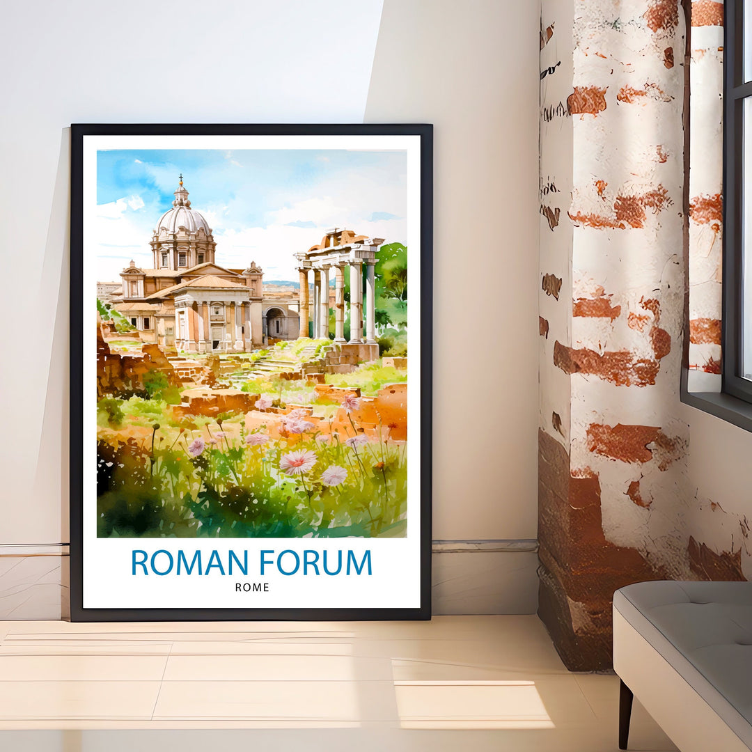 Palatine Hill Rome Italy Travel Poster