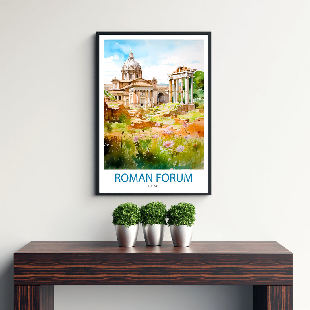 Palatine Hill Rome Italy Travel Poster