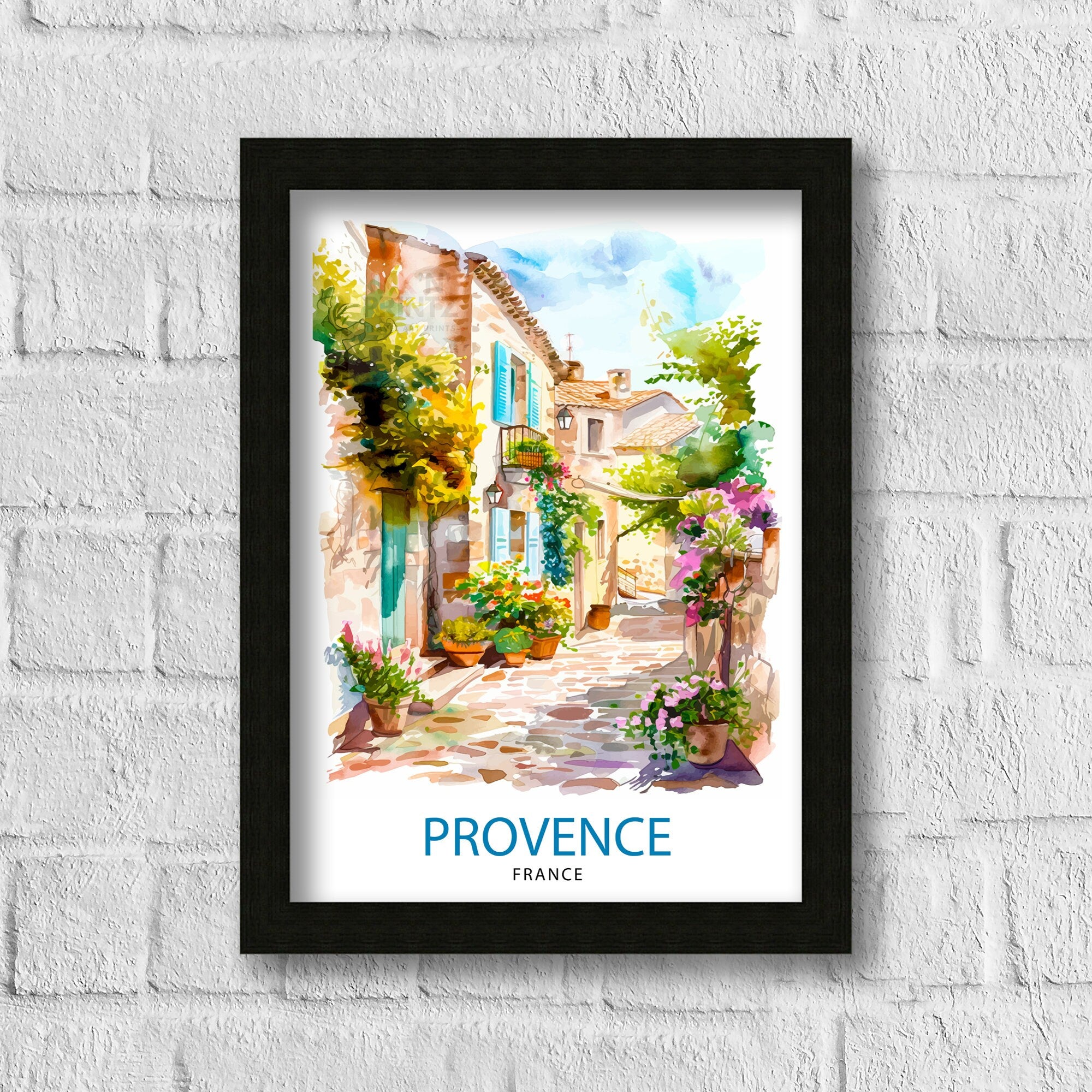 Provence France Travel Print Provence Wall Decor Provence Home Living Decor Provence France Illustration Travel Poster Gift for Provence