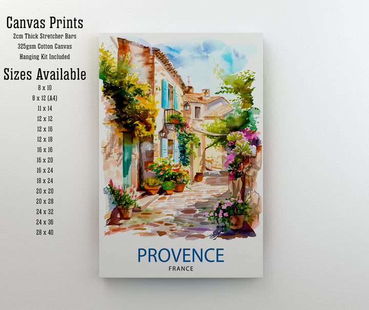 Provence France Travel Print Provence Wall Decor Provence Home Living Decor Provence France Illustration Travel Poster Gift for Provence