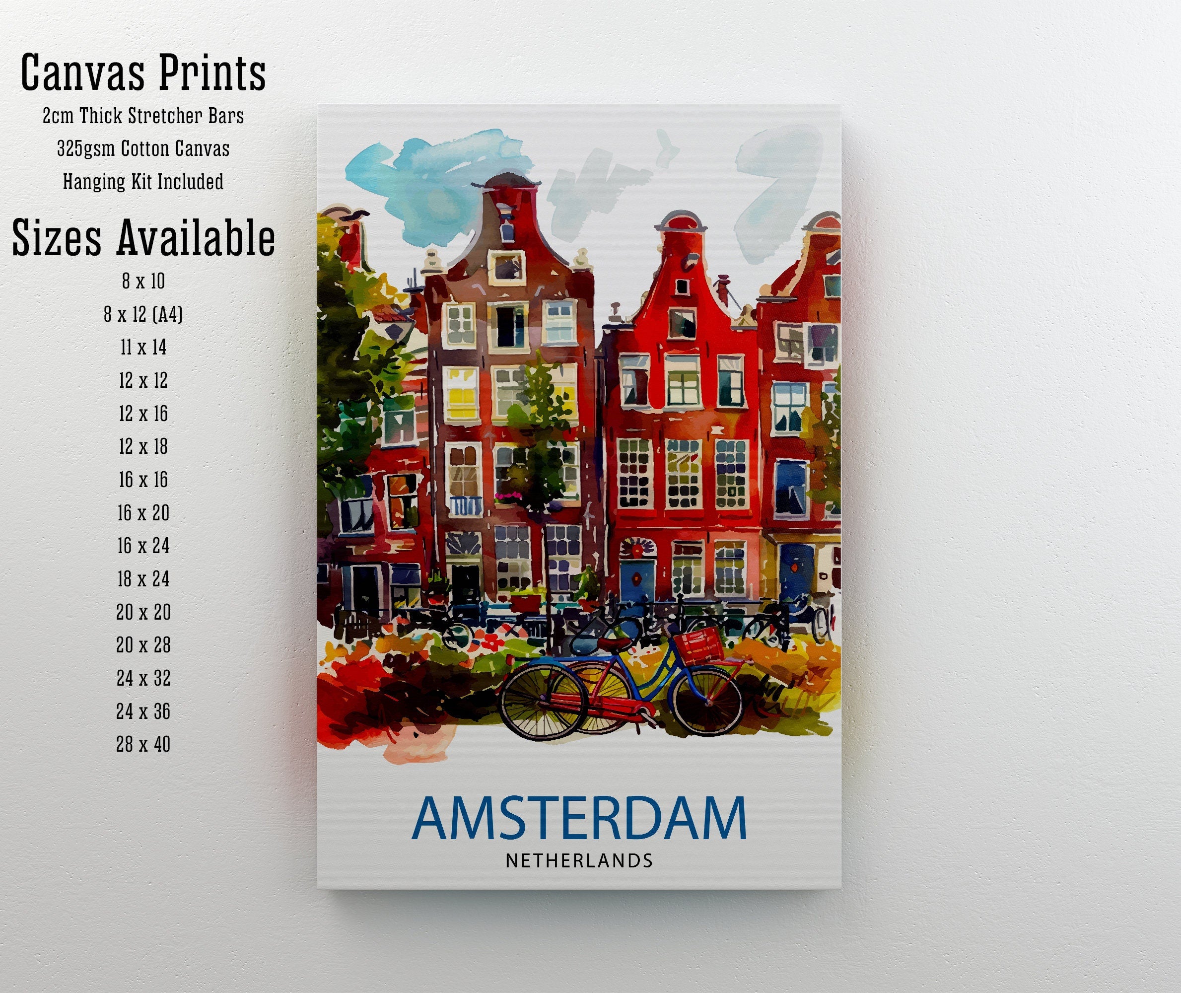 Amsterdam Travel Poster
