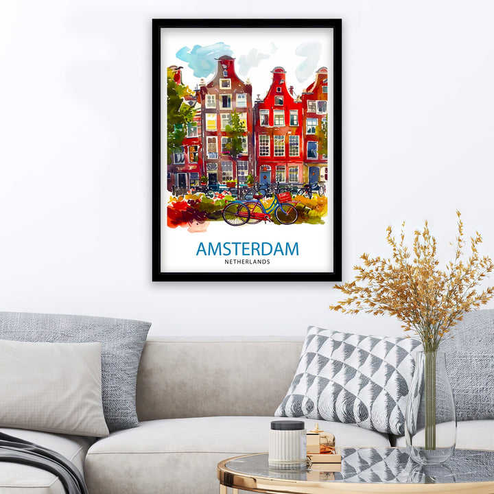 Amsterdam Travel Poster