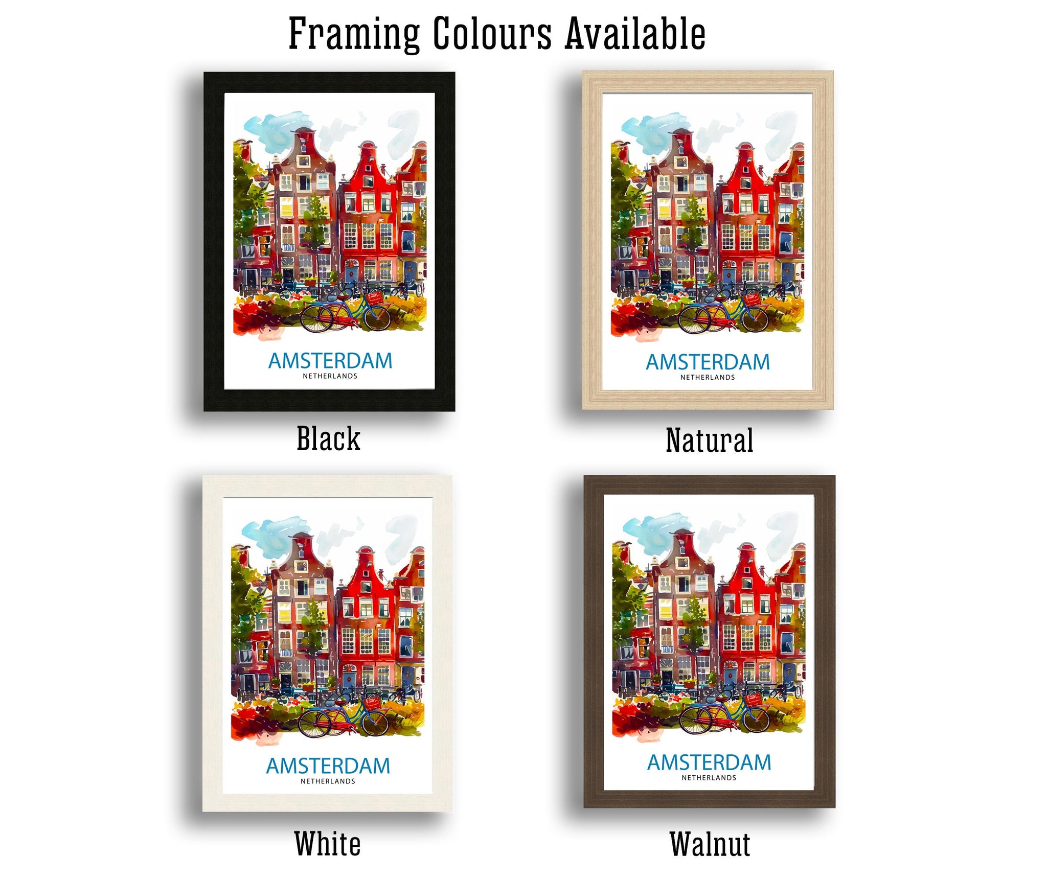 Amsterdam Travel Poster