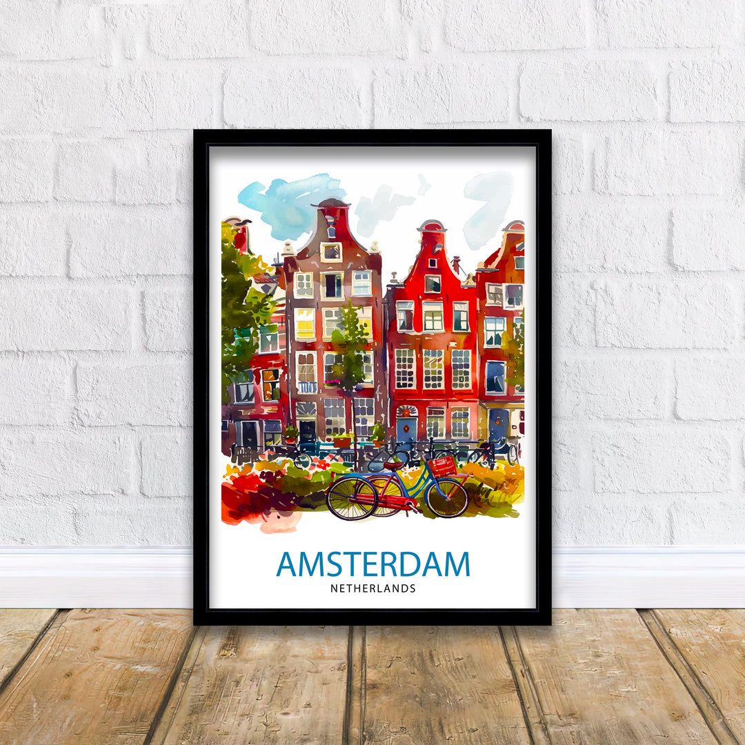 Amsterdam Travel Poster