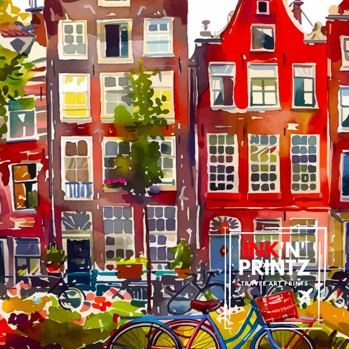 Amsterdam Travel Poster