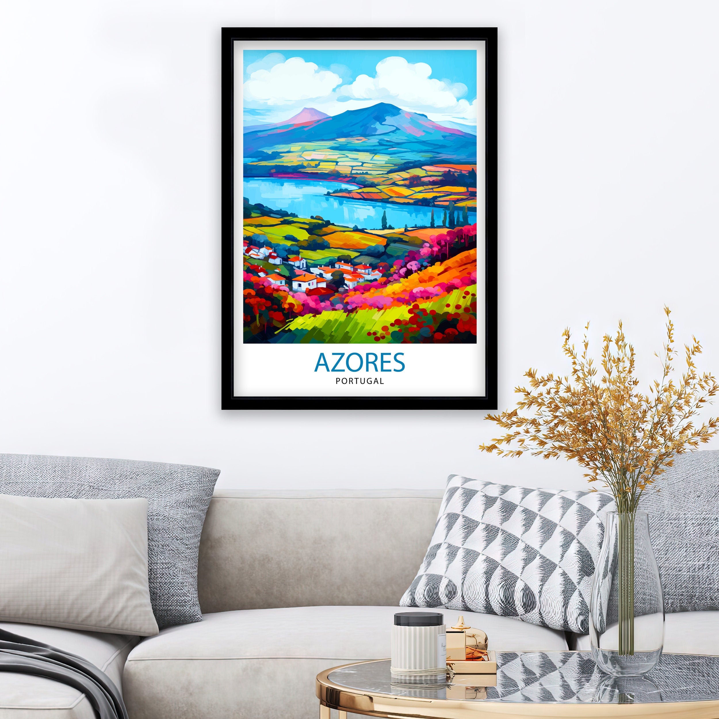 Azores Portugal Art Print Wall Decor Azores Decor Azores Poster Azores Art Azores Wall Art Gift for Nature Enthusiasts Azores Home Decor